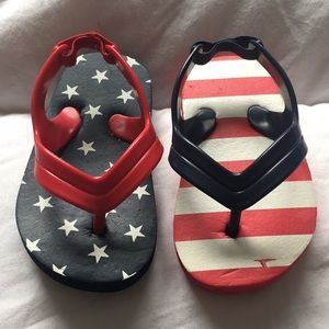 🎇 Red, White & Blue Little boys Flip Flops